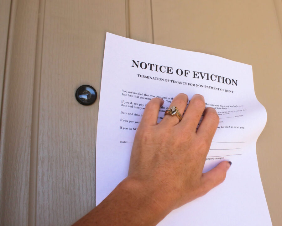 Eviction notice in Tulsa, Oklahoma